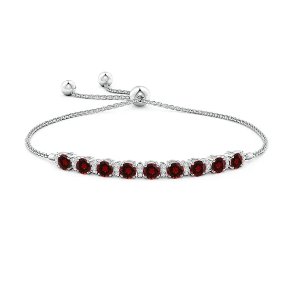 Red_Garnet_925_Sterling_Pure_Silver_Bolo_Bracelet
