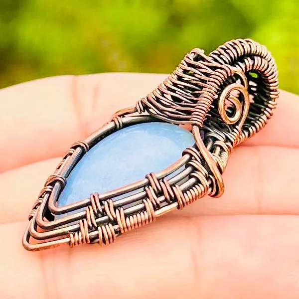 Blue_Angelite_Healing_Gemstone_Copper_Wire_Wrap_Black_Oxidised_Chain_Pendant_(1.96_Cm)