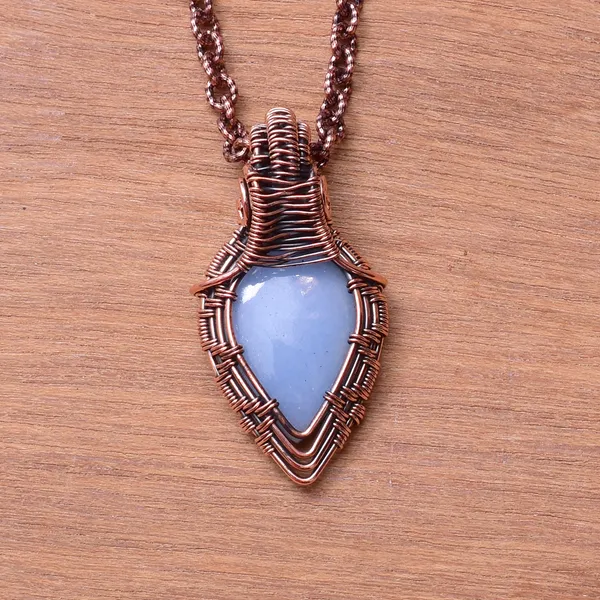 Blue_Angelite_Healing_Gemstone_Copper_Wire_Wrap_Black_Oxidised_Chain_Pendant_(1.96_Cm)