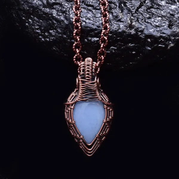 Blue_Angelite_Healing_Gemstone_Copper_Wire_Wrap_Black_Oxidised_Chain_Pendant_(1.96_Cm)