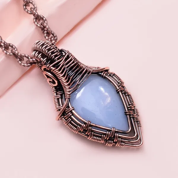 Blue_Angelite_Healing_Gemstone_Copper_Wire_Wrap_Black_Oxidised_Chain_Pendant_(1.96_Cm)