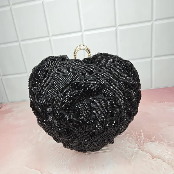 Black_Elegant_Rose_Heart_Shaped_Beaded_Clutch_Bag_With_Glamorous_Handcrafted_Detailing_For_Evening_Parties