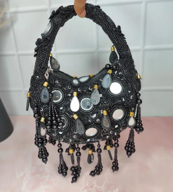 Black_Beaded_Mirror_Work_Clutch_–_Handcrafted_Party_Bag_with_Drop_Tassels_by_Zayra