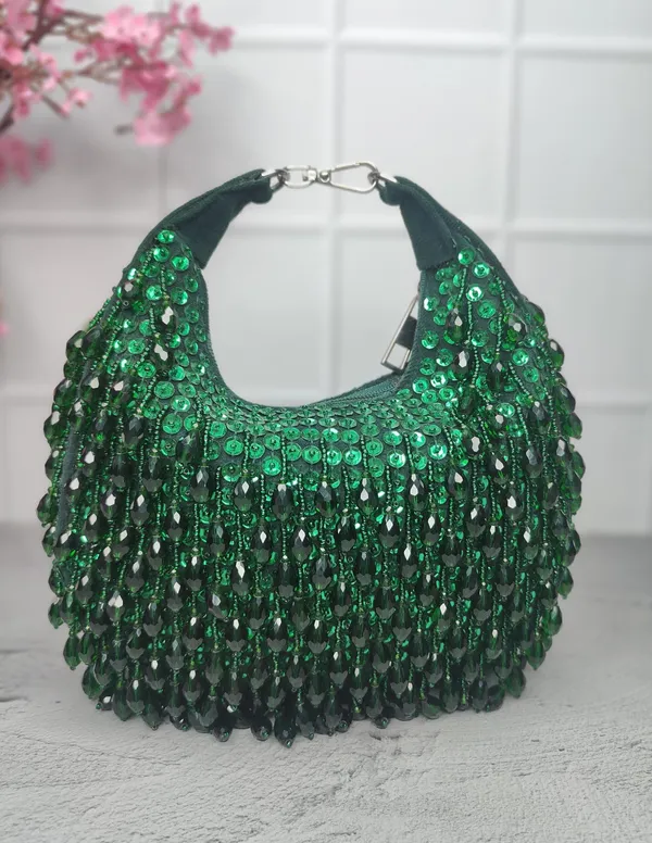 Electric_Sapphire_Sequin_Mini_Shoulder_Bag_with_Glossy_Raindrop_Beads_and_Plush_Handle_Finish
