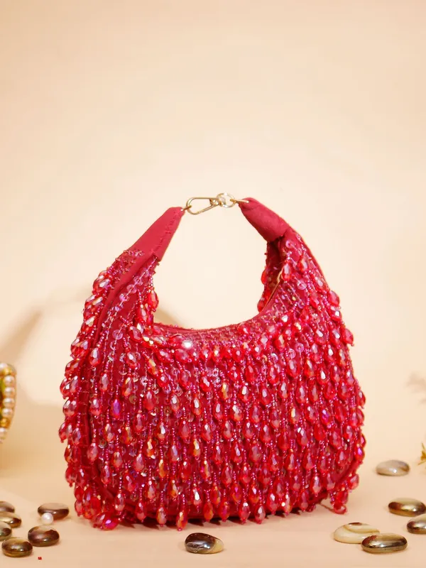 Electric_Sapphire_Sequin_Mini_Shoulder_Bag_with_Glossy_Raindrop_Beads_and_Plush_Handle_Finish