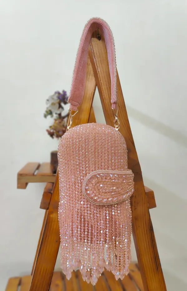 Pink_Midnight_Glam_Clutch_Sleek_Black_Beaded_Evening_Bag_With_Sparkling_Fringe_For_Perfect_Party_Vibes