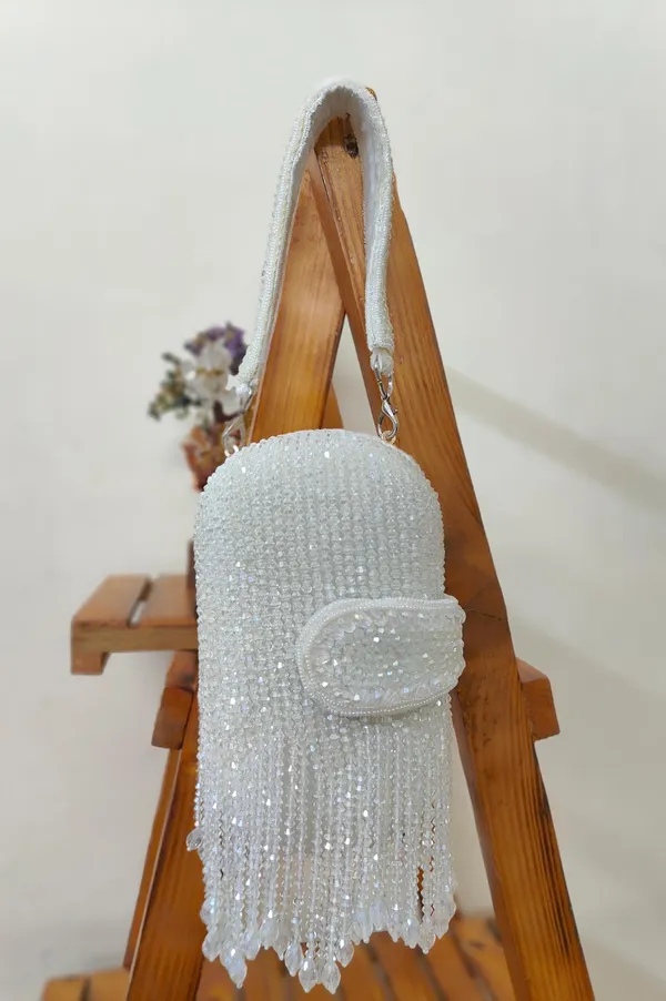 White_Midnight_Glam_Clutch_Sleek_Black_Beaded_Evening_Bag_With_Sparkling_Fringe_For_Perfect_Party_Vibes