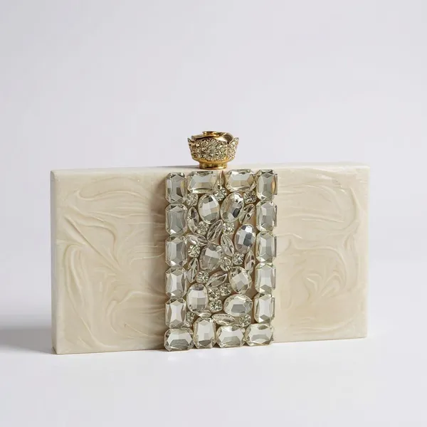 Ivory_Crystal_Box_Clutch_–_Handcrafted_Resin_Marble_with_Diamond_Cut_Stones