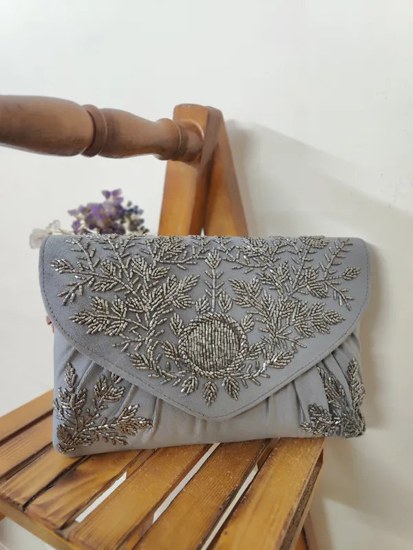 Blue_&_Silver_Premium_Quality_Hot_Selling_Suede_Embroidered_Clutch_Bag_For_Women
