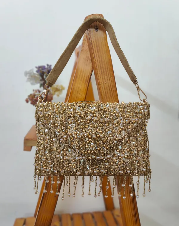 Golden_Premium_Quality_Elegant_Fabric_Clutch_Bag_For_Women