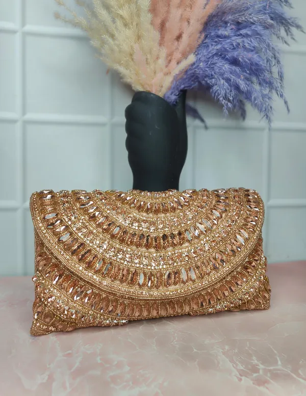 Brown_Stylish_Beaded_With_Embroidery_For_Weddings,_Parties,_And_Events_Envelope_Flap_Clutch_For_Women