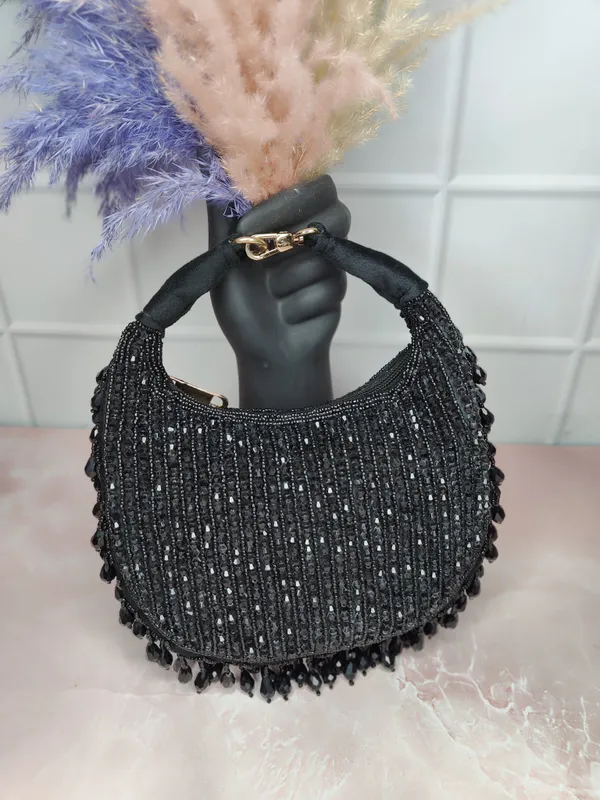 Black_Premium_Quality_High_Quality_Moon_Crystal_Clutch_Bag_For_Women