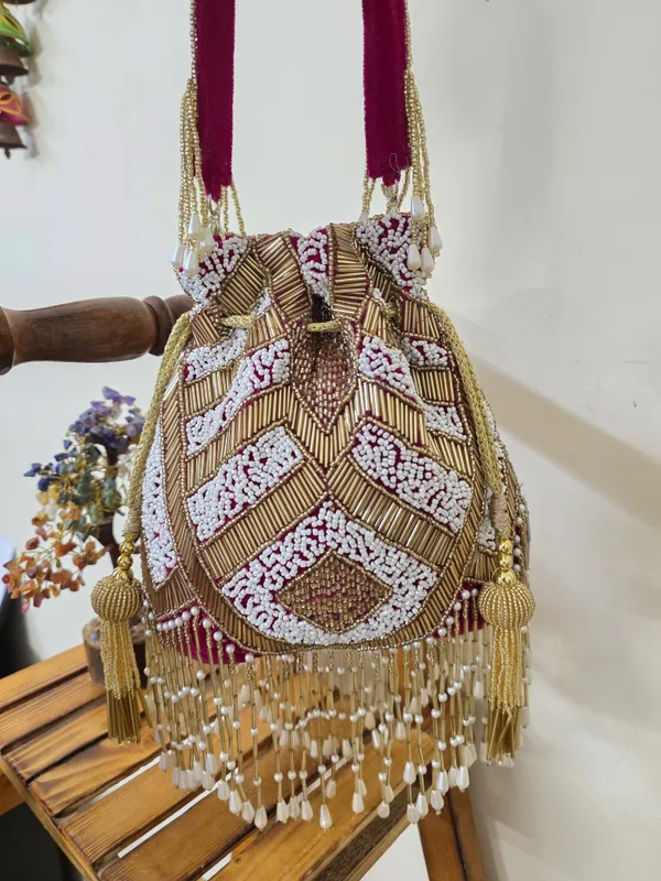 Regal_Maroon_&_Gold_Potli