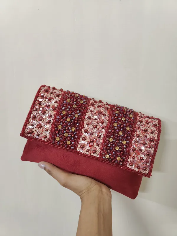 Multicolor_Premium_Quality_Embroidered_Flap_Clutch_Bag_For_Women
