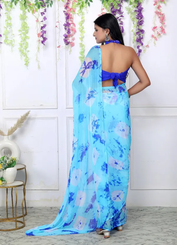 Blue_Bandhani_Printed_Chiffon_Printed_Blue_Sarees_For_Women