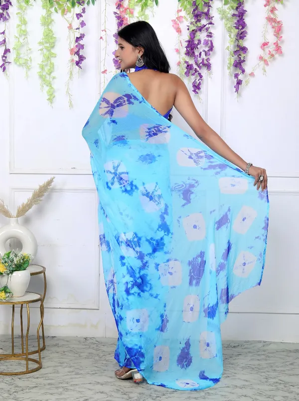 Blue_Bandhani_Printed_Chiffon_Printed_Blue_Sarees_For_Women