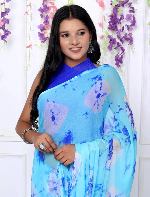 Blue_Bandhani_Printed_Chiffon_Printed_Blue_Sarees_For_Women