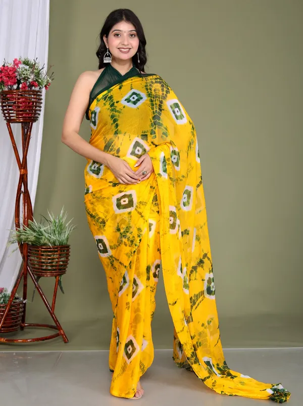 Gold_Pure_Chiffon_Trendy_Bandhini_Saree_Chiffon_Sarees_For_Women