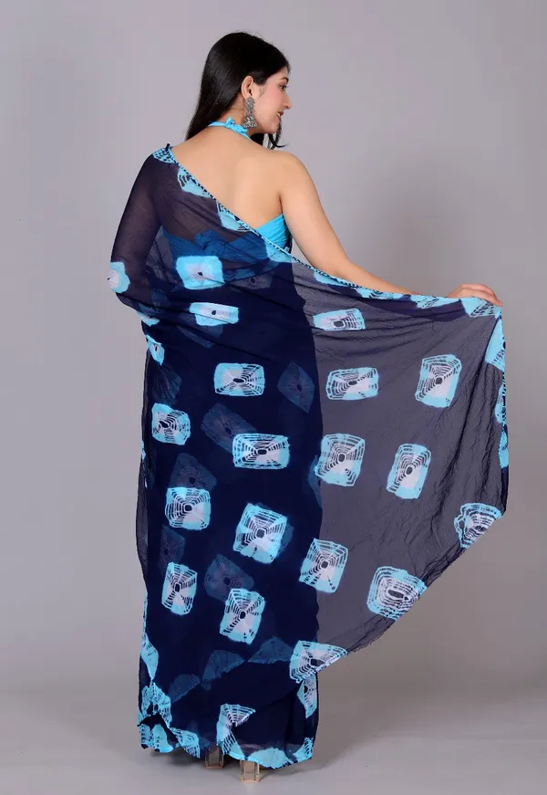 Blue_Pure_Chiffon_Trendy_Bandhini_Chiffon_Sarees_For_Women