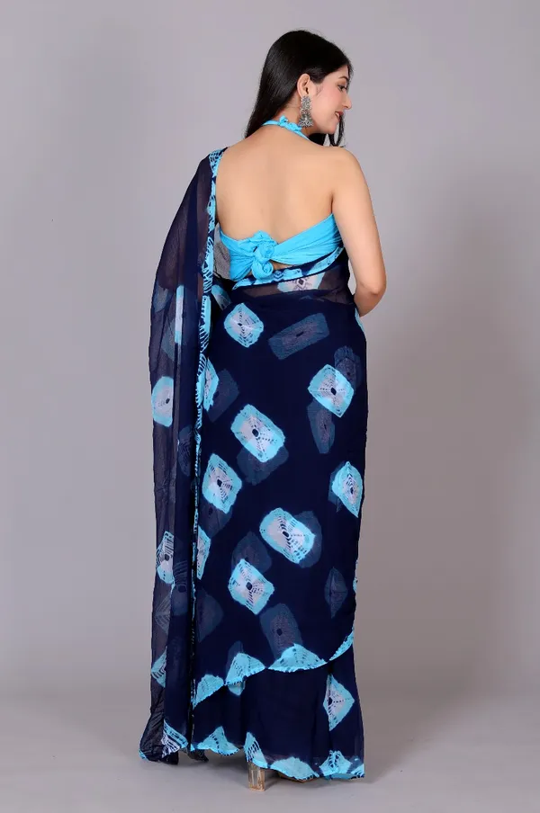 Blue_Pure_Chiffon_Trendy_Bandhini_Chiffon_Sarees_For_Women