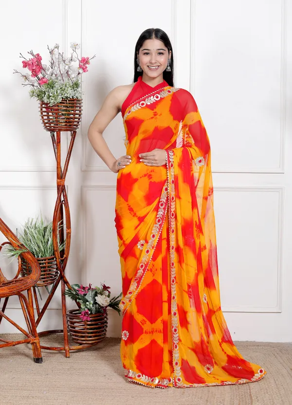 Pure_Chiffon_Stylish_Gotta__Patti_Work_Designer_Printed_Bollywwod_Sarees_For_Women