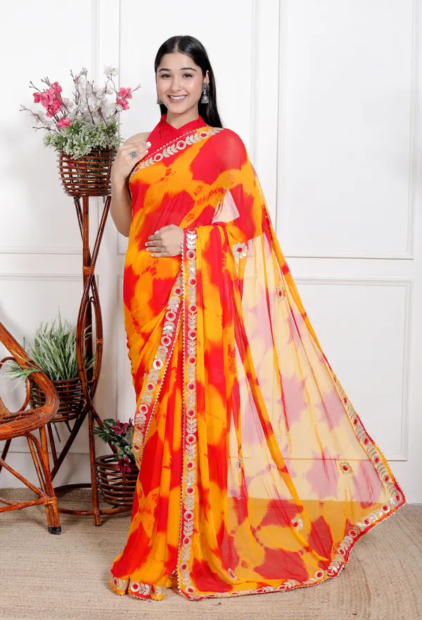 Pure_Chiffon_Stylish_Gotta__Patti_Work_Designer_Printed_Bollywwod_Sarees_For_Women
