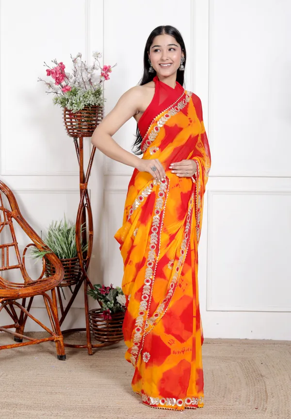 Pure_Chiffon_Stylish_Gotta__Patti_Work_Designer_Printed_Bollywwod_Sarees_For_Women