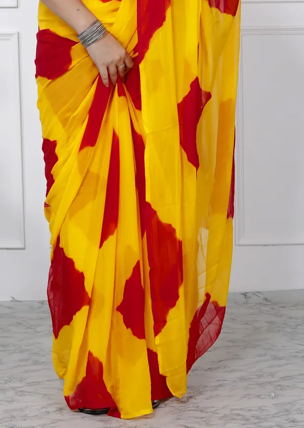 Red_Pure_Chiffon_Printed_Checked_Printed_Sarees_For_Women