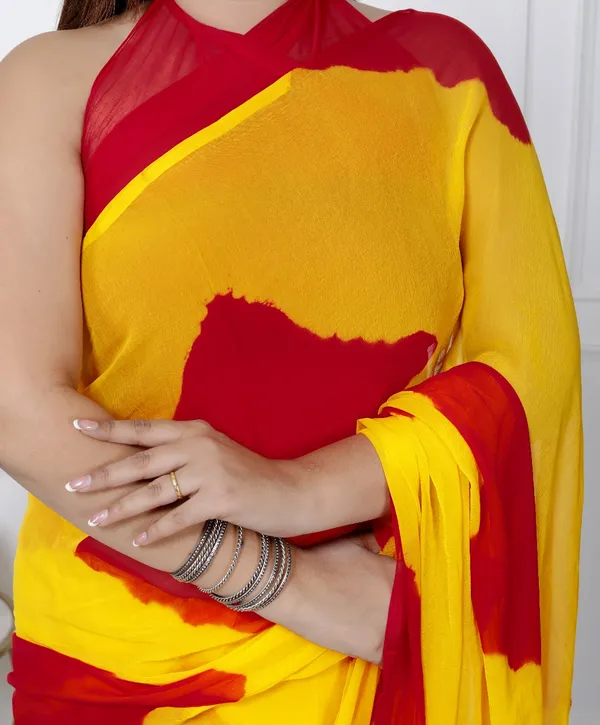 Red_Pure_Chiffon_Printed_Checked_Printed_Sarees_For_Women