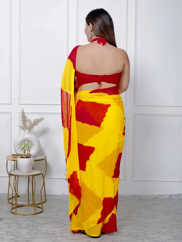 Red_Pure_Chiffon_Printed_Checked_Printed_Sarees_For_Women