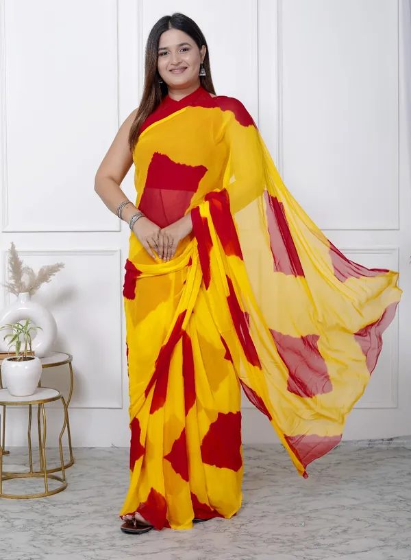 Red_Pure_Chiffon_Printed_Checked_Printed_Sarees_For_Women