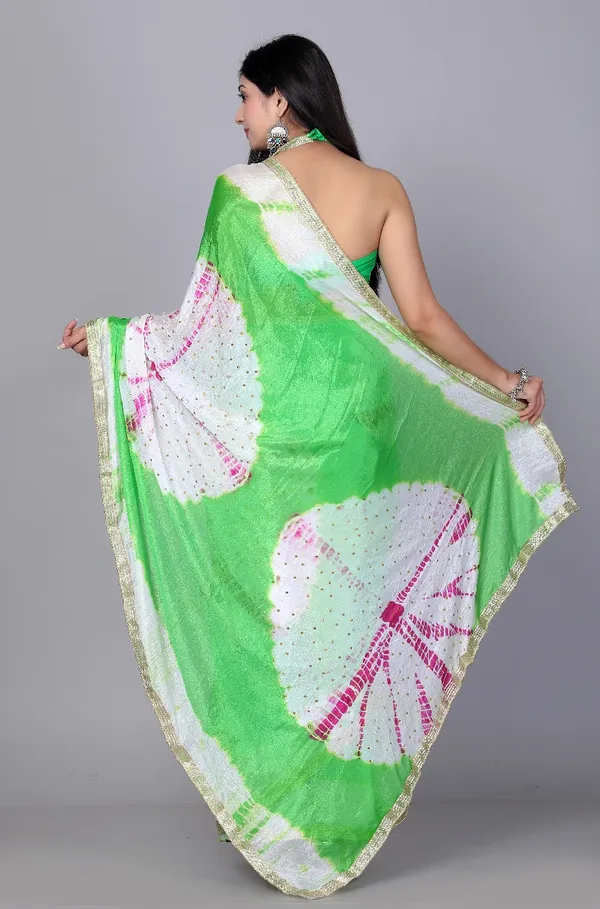 Green_Trendy_Printed_Printed_Shibori_Printed_Stone_Work_Sarees_For_Women