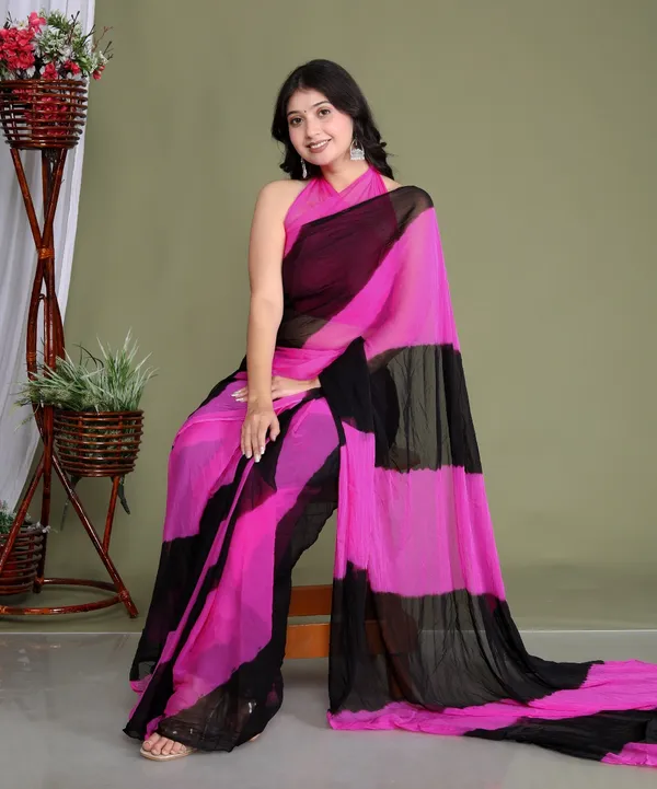 Pink_Pure_Chiffon_Trendy_Leheriya_Chiffon_Sarees_For_Women