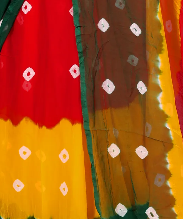 Green_Bandhani_Printed_Chiffon_Printed__Sarees_For_Women