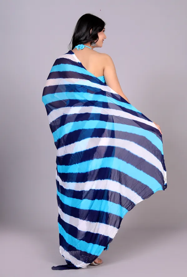 Blue_Jaipuri_Leheriya_Printed_Pure_Chiffon_Saree_For_Women