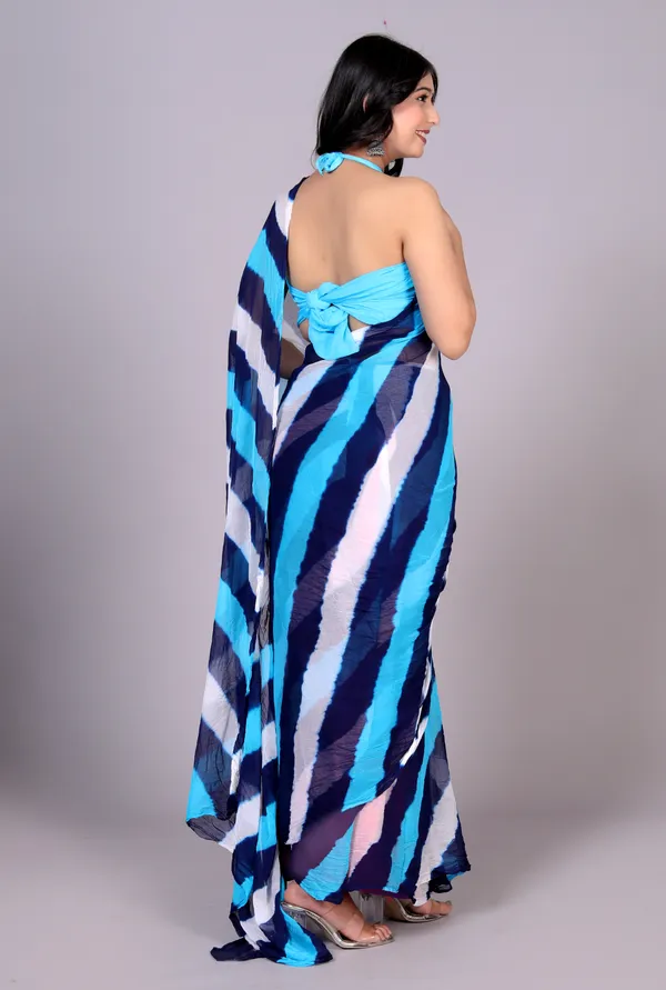 Blue_Jaipuri_Leheriya_Printed_Pure_Chiffon_Saree_For_Women