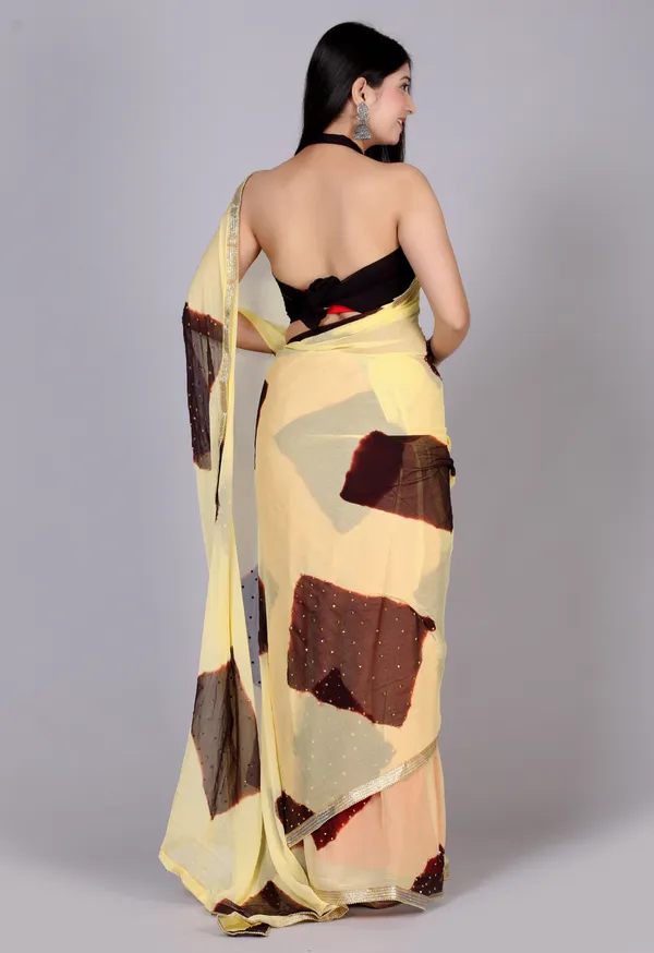 Brown_Bollywood_Leheriya_Stone_Work_Printed_Chiffon_Printed_Sarees_For_Women