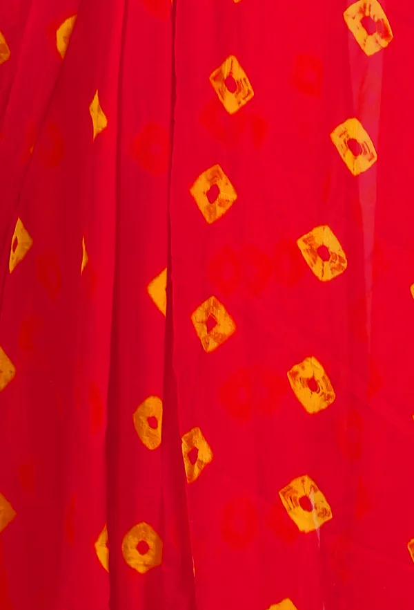 Red_Bandhani_Printed_Chiffon_Printed__Sarees_For_Women