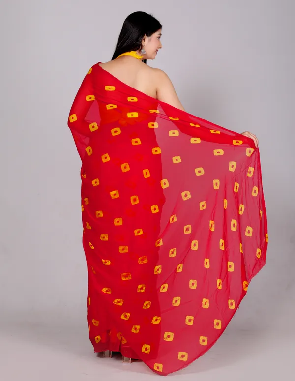 Red_Bandhani_Printed_Chiffon_Printed__Sarees_For_Women