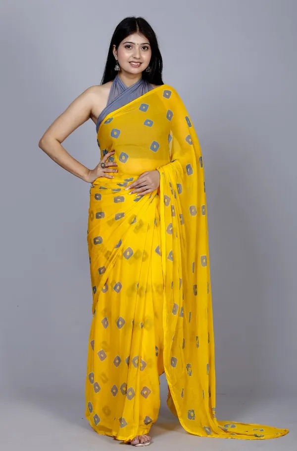Grey_Pure_Chiffon_Printed_Saree_Bandhini_Printed_Sarees_For_Women