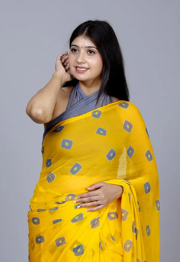 Grey_Pure_Chiffon_Printed_Saree_Bandhini_Printed_Sarees_For_Women
