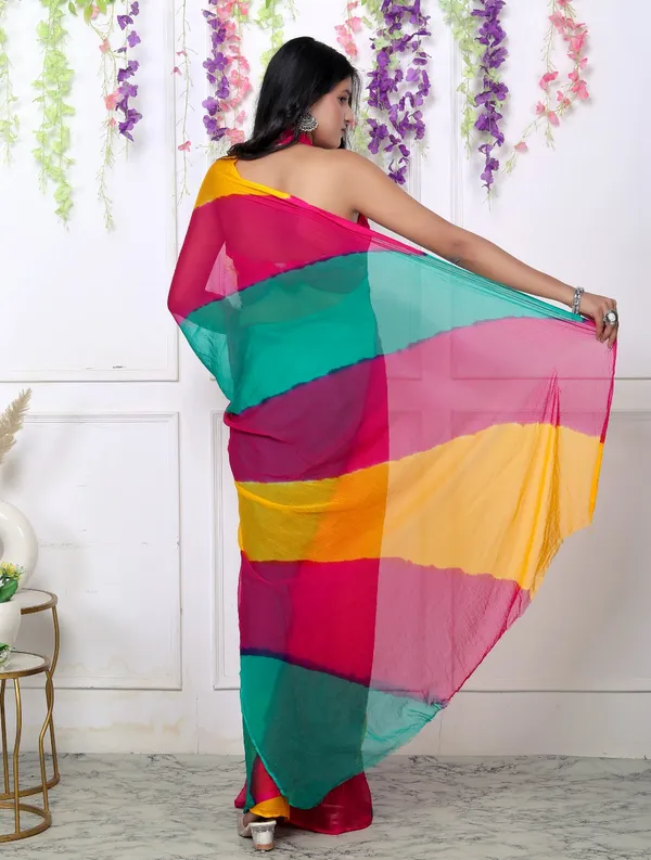 Yellow_Pure_Chiffon_Trendy_Leheriya_Chiffon_Sarees_For_Women