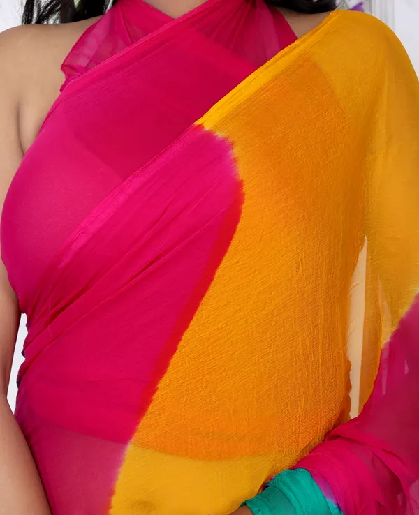 Yellow_Pure_Chiffon_Trendy_Leheriya_Chiffon_Sarees_For_Women