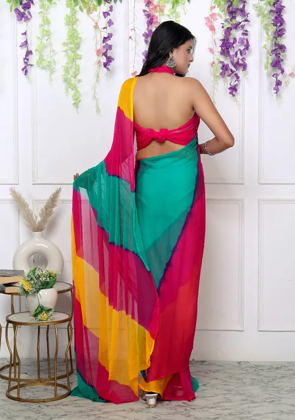Yellow_Pure_Chiffon_Trendy_Leheriya_Chiffon_Sarees_For_Women