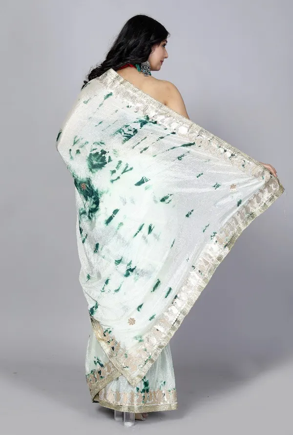 Green_Shibori_Trendy_Gotta_Patti_Work_Saree_Silk_Sarees_For_Women