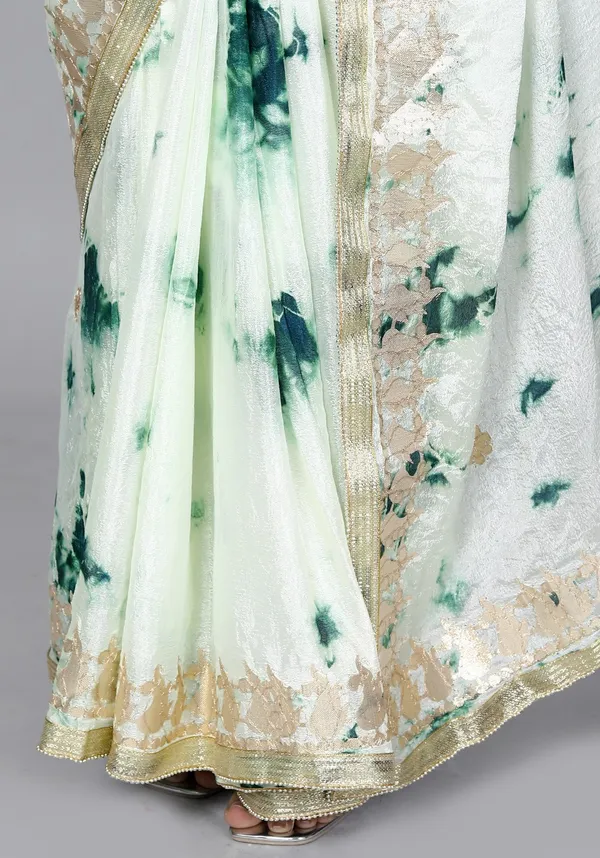 Green_Shibori_Trendy_Gotta_Patti_Work_Saree_Silk_Sarees_For_Women