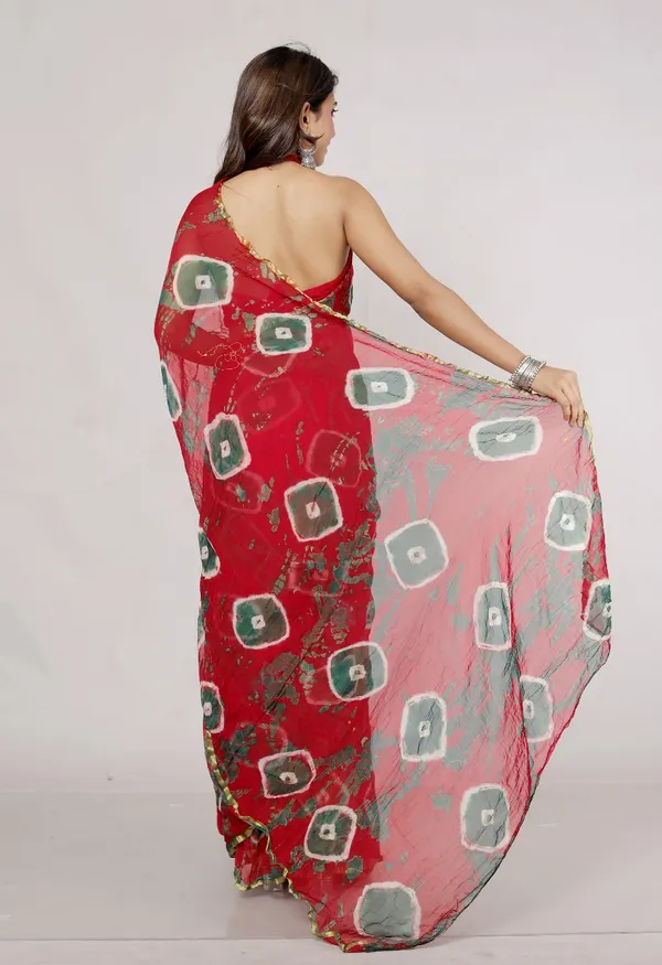 Red_Pure_Chiffon_Printed_Saree_Bandhini_Printed_Sarees_For_Women