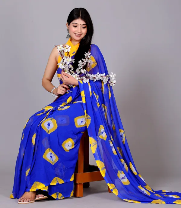 Multicolor_Pure_Chiffon_Trendy_Bandhini_Chiffon_Sarees_For_Women