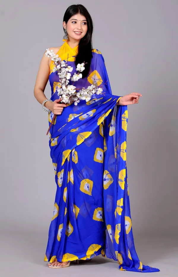 Multicolor_Pure_Chiffon_Trendy_Bandhini_Chiffon_Sarees_For_Women