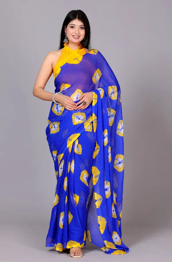 Multicolor_Pure_Chiffon_Trendy_Bandhini_Chiffon_Sarees_For_Women